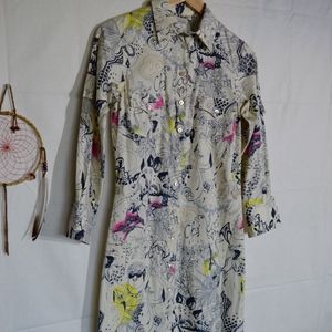 Chloé Button-Up Collar Dress | Print | Size T 36/S